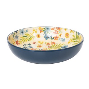 Transpac Ceramic 10.75 in. Floral Boutique Serving Bowl - 1 of 2