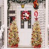 Pre-installed lighted Christmas tree, snowflake Christmas tree, sleigh base, artificial Christmas tree for home decoration - 3 of 4