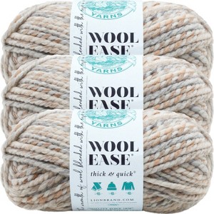 (3 Pack) Lion Brand Wool-Ease Thick & Quick Yarn - Fossil - 1 of 3