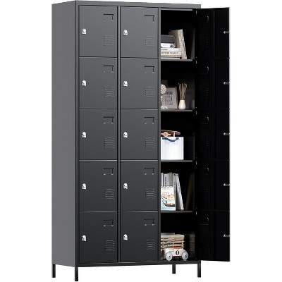 SUXXAN 15 Doors Metal Lockers for Employees School Office Gym Home lockers Storage, Assembly Required