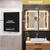 Lighted Medicine Cabinet with Mirror Wall Mounted Bathroom Mirror with Storage - 4 of 4