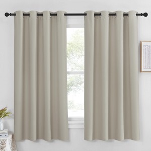 NICETOWN Grommet Top Blackout Curtains, Thermal Insulated Noise Reducing Window Drapes (Set of 2) - 1 of 4