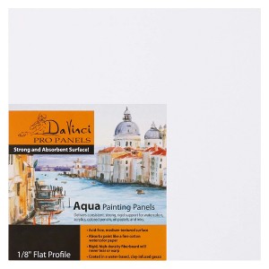 Jerry's Artarama Da Vinci Aqua Pro Panels - 1/8" Thick Rigid Watercolor Board with Acid-Free Surface, Clay-Infused Gesso, Ideal Watercolor Boards for - 1 of 4