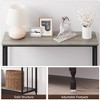 Console Table, Sofa Tables Narrow Entryway Table with Glass Shelf and Metal Frame - 3 of 4