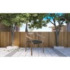 HomeRoots Set of Two 22" Black and Natural Wood Solid Wood Outdoor Dining Chair - 2 of 4