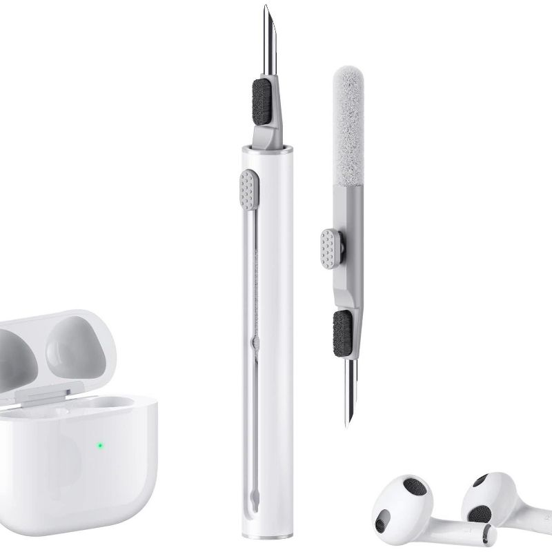 Link Airpods Pro Cleaner Kit: Multi-Function Cleaning Pen with Soft Brush Flocking Sponge for Case Cleaning Tools White, 1 of 7