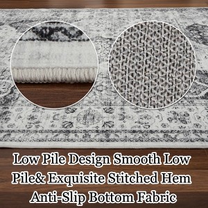 Washable Rug Area Rug Vintage Rug Traditional Mat Distressed Indoor Foldable Rug - 1 of 1