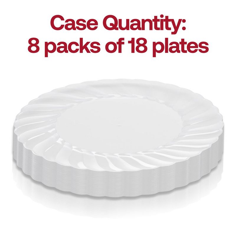 Smarty Had A Party 10.25" Clear Flair Plastic Dinner Plates (144 Plates), 3 of 7