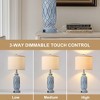 Itopfox Farmhouse Lamps Set of 2 for Bedroom & Living Room with USB Charging Ports, 3-Way Dimmable Table Lamp, Includes LED Bulbs - 4 of 4
