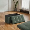 30" Storage Ottoman Bench, Ottoman with Storage, Leather Storage Bench, Hold up to 660lb for Living Room - 3 of 4