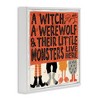 Stupell Industries Witch Werewolf Little Monsters Live Here Halloween Family Framed Giclee Art - 2 of 4
