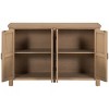 4-Door Sideboard Storage Cabinet with Adjustable Shelves, Retro Console Table with Pinewood Legs, Buffet for Entryway-The Pop Home - 4 of 4