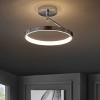 17.5" Metal Owen Dimmable Semi Flush Mount Chrome - JONATHAN Y: Integrated LED, Contemporary Design - 2 of 4