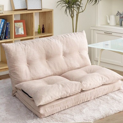 NicBex Tri-Fold Lazy Floor Sofa Convertible Sofa Bed Futon Sofa Polyester Fiber 39 Inches Can Flip the Seat Cushion to the Backrest