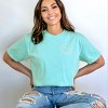 S.W.Smiley Embroidered Smiley Face Outline - Garment Dyed Tee - 3 of 3