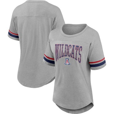 NCAA Arizona Wildcats Women's Short Sleeve Crew Neck Gray T-Shirt