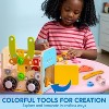 51PCS Kids Wooden Educational Tool Set for Boys Girls, Montessori Toys for 3 4 5 6 Year Old, Learning Construction Toys, Christmas Birthday Gift - 2 of 4