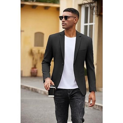 COOFANDY Men's Casual Blazer Slim Fit Suit Jackets Two Button Lightweight Knit Sport Coat White M — фото 4