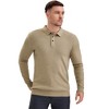 INSPIRE CHIC Men's Long Sleeve Solid Color Pullover Business Knitted Polo Shirt - 4 of 4