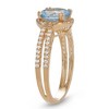Designs By Gioelli 10K Yellow Gold Lab Created Aqua Ring - 2 of 3