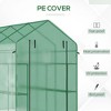 7' x 5' x 6' Walk-in Greenhouse for Outdoors with Mesh Door and Windows, 18 Shelf Hot House for Growing Flowers, Herbs, Vegetables, Saplings - 4 of 4