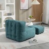 Bean Bag Chair Modern with Matching Ottoman for Living Room and Bedroom 36.5" Wide-3irtyhousy - 3 of 4