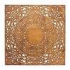 Set of 3 Wooden Floral Handmade Intricately Carved Wall Decors with Mandala Design - Olivia & May - 4 of 4