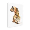 18" x 24" Jennifer Goldberg 'Sitting Tiger II' Unframed Wall Canvas - Trademark Fine Art: Gallery-Wrapped, Giclee Print - 2 of 4