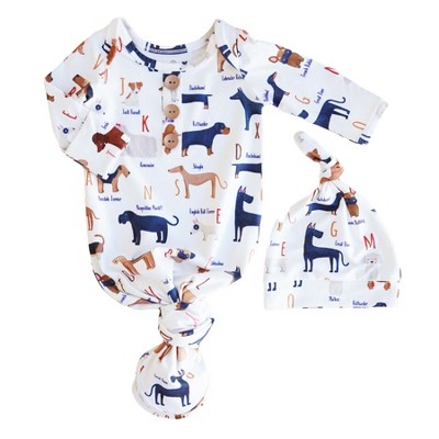 Image of Caden Lane® Newborn Knot Gown & Hat Set