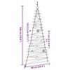 vidaXL Christmas Tree with 100 LEDs Natural 70.9" Solid Ash wood - 4 of 4