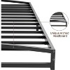 Low Profile Bed Frame, Heavy Duty Metal Platform Bed with Steel Slat Support, No Box Spring Needed, Easy Assembly - 4 of 4