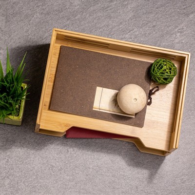 Natural Bamboo Stackable Letter Tray Organizer, 2-Pack