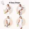 3-Pack Organic Baby Swaddle Sleep Sacks with Knot Hats, Newborn Baby Swaddles Wrap 0-3 Months, Ergonomic Wearable Blanket - 3 of 4