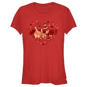 Juniors Womens Aaahh!!! Real Monsters Group Hearts T-Shirt - 1 of 4