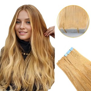 Jessie's Wig 16-26 Inch Tape In Hair Extensions 50g For Women Thin Hair Straight #27 Dark Blonde 20 Pcs/Pack - 1 of 4