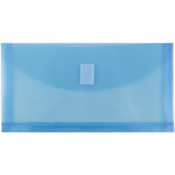 Jam Paper 9 3/4'' X 14 1/7'' 6pk Plastic Envelopes With Button And ...