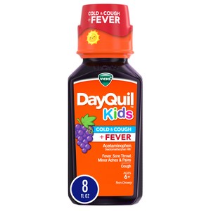 Vicks DayQuil Kids' Cough & Cold + Fever Liquid - Grape - 8 fl oz - 1 of 4