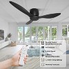Wanze of Ocean 52 in. 3-Blade Indoor Flush Mount Ceiling Fan with Remote Control, Reversible DC Motor, 6 Speeds - 3 of 4