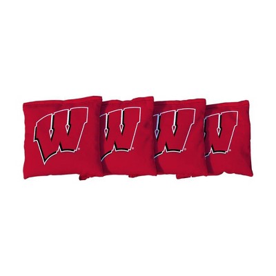 NCAA Wisconsin Badgers Corn-Filled Cornhole Bags Red - 4pk