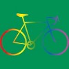 Adult Design By Humans Rainbow Bike Cyclist Pride By Bonganva T-Shirt - 2 of 2