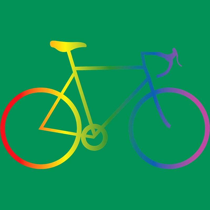Adult Design By Humans Rainbow Bike Cyclist Pride By Bonganva T-Shirt, 2 of 3