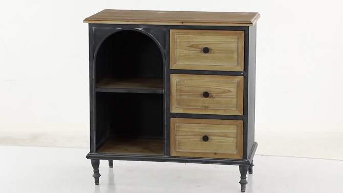 Farmhouse Wood Cabinet Black - Olivia &#38; May, 2 of 20, play video