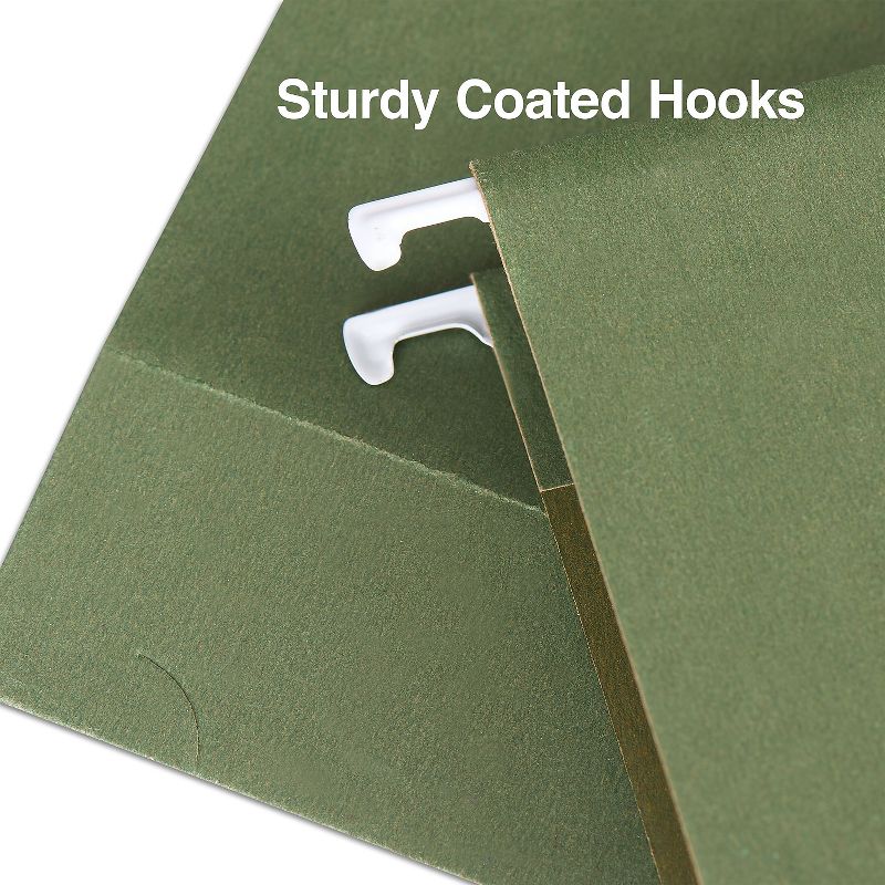 MyOfficeInnovations Hanging File Folders 2" Expansion Letter Size Standard Green 25/Bx 117515, 3 of 7