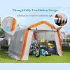 AMERLIFE Portable Storage Shelter, Heavy Duty Outdoor Shed with 2 Windows, Zipper Door - 3 of 4