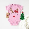 The Juniper Shop Reindeer Girl Baby Bodysuit - 6 Month - Pink - 2 of 2