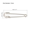 Unique Bargains Metal Blankets Crafts Brooch Making Home Sewing Large Safety Pins 15 Pcs - 2 of 4