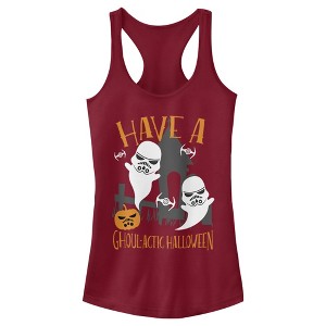 Juniors Womens Star Wars Ghoulactic Halloween Stormtrooper Racerback Tank Top - 1 of 4