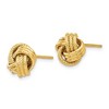 Black Bow Jewelry 9.5mm (3/8 Inch) 14k Yellow Gold Polished Textured Love Knot Earrings - 2 of 4