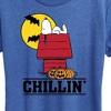 Women's - Peanuts - Snoopy Chillin Halloween Short Sleeve Graphic T-Shirt - 2 of 4