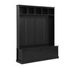 YOOCOZZ  Wide Wooden 3-in-1 Coat Rack Hall Tree with 5 Hooks and Black Handles,Versatile Entryway Lift Top Storage Bench with 2 Drawers - 4 of 4